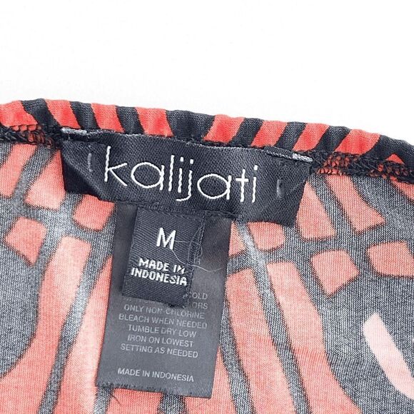 Kalijati Women's Boho Sleeveless Tube Mini Dress Red Black Size Medium - Picture 6 of 8